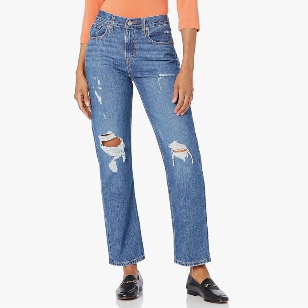 Levi's‎ | Low Pro Straight Distressed Jeans Size 26